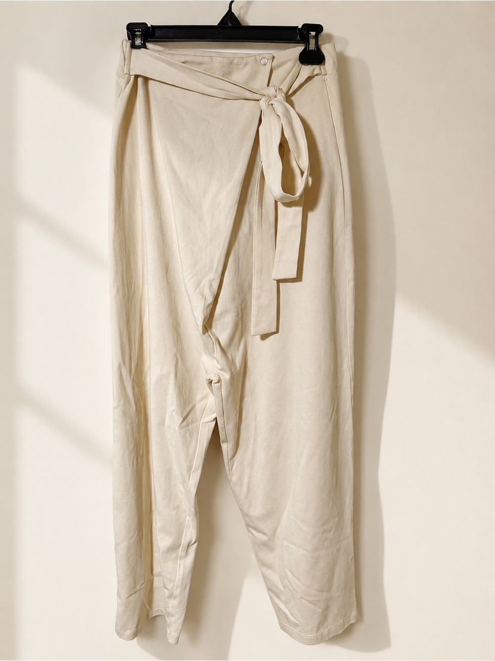 Zara Cream Drop-Crotch Wrap Harem Pants NWT Small